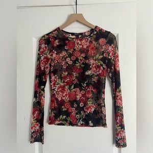 Sheer mesh floral top from Forever 21